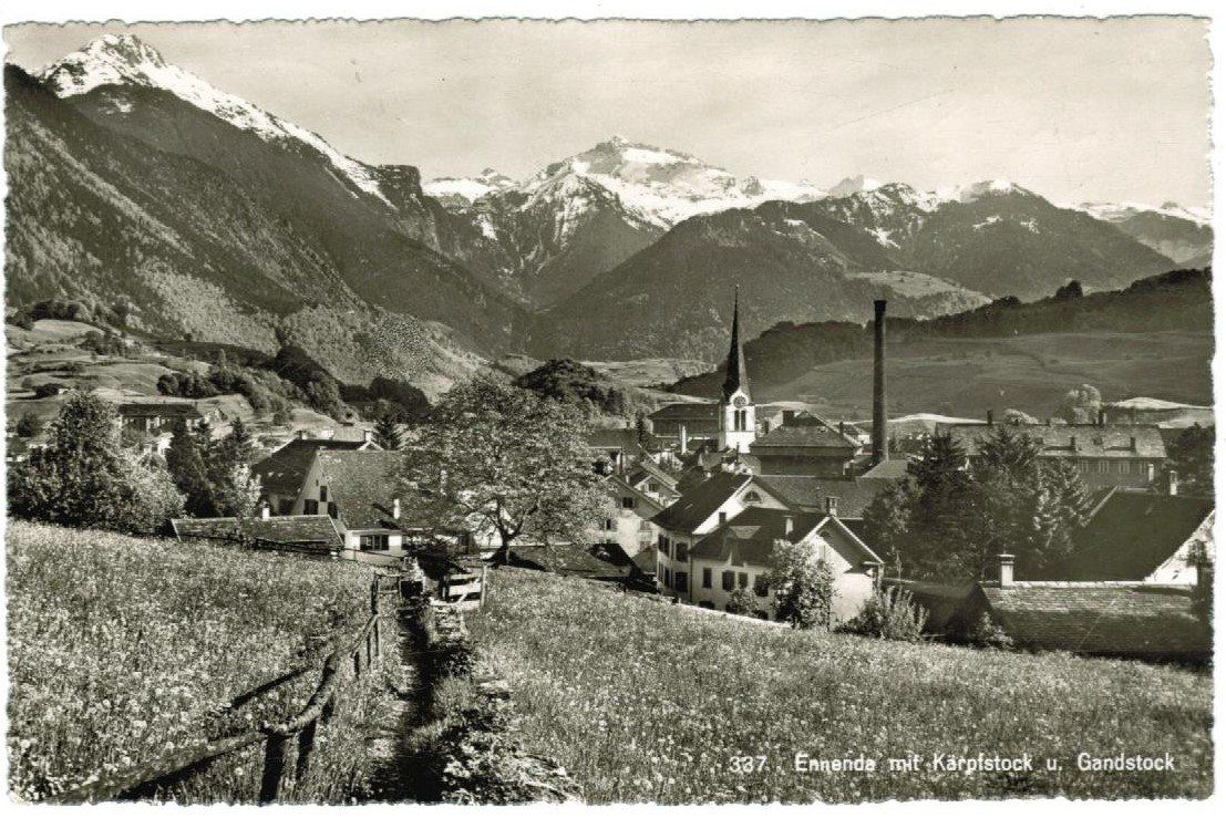 Cartoline postali: AK Ennenda 1958 – Usato da Zürich venduto da Tolima194