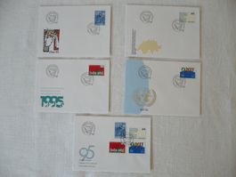 1995 5 FDC Sondermarken Satz & Einzelmarken SBK 872 - 875