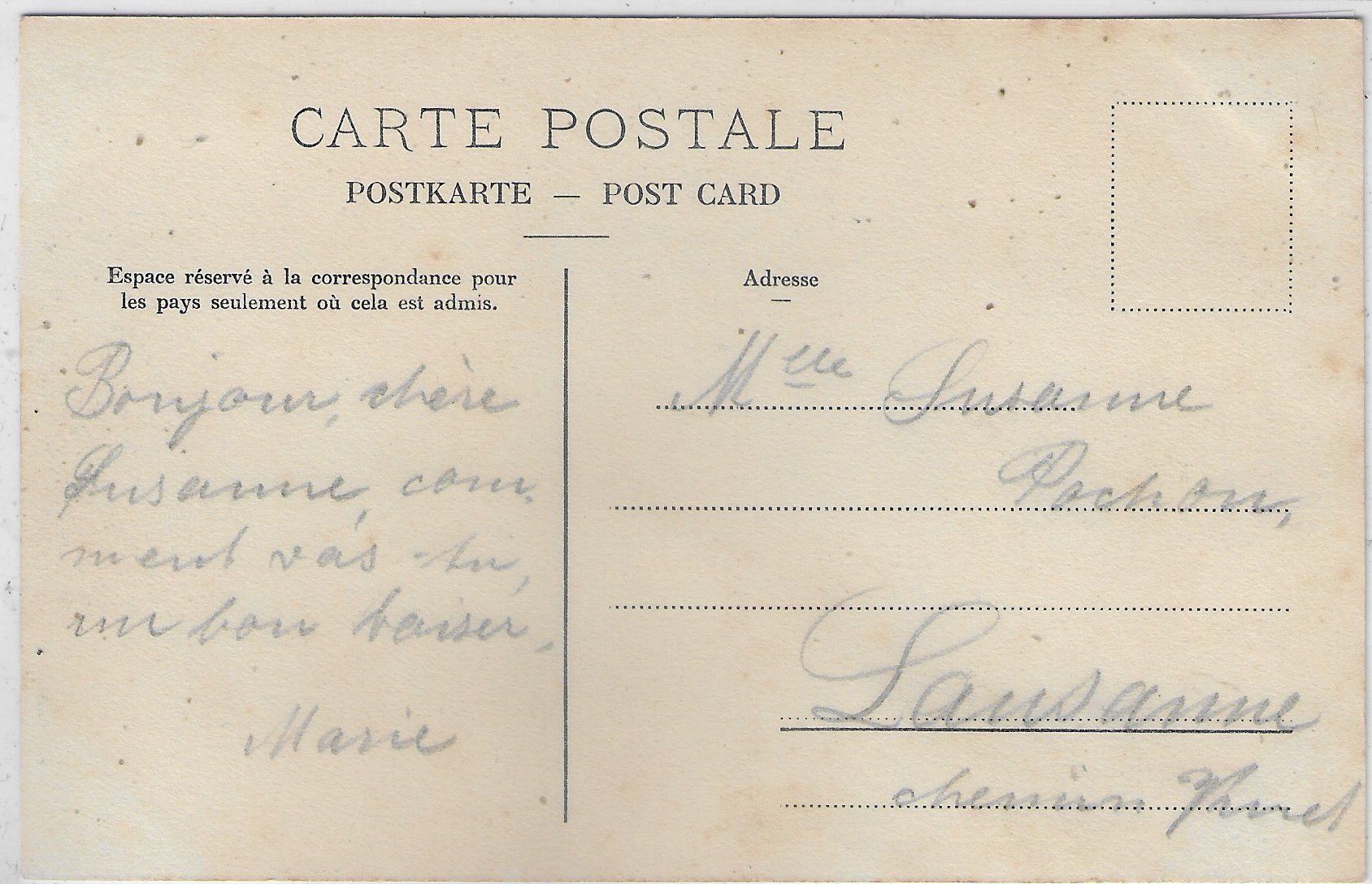Cartoline postali: Lausanne - Ecole de Medecine – Usato da Ettingen venduto da Kartenplanet 1