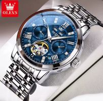 Montre Homme OLEVS Automatique Squelette Acier Inoxydable