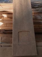 355 Blockbodenbeutel 90×50×280 mm Kraftpapier mit Sichtfenst