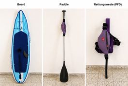 SUP Board mit Paddel und Zubehoer guter Zustand