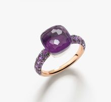Neuer Pomellato Nudo Ring Classic Amethyst und Jade - Gr.56
