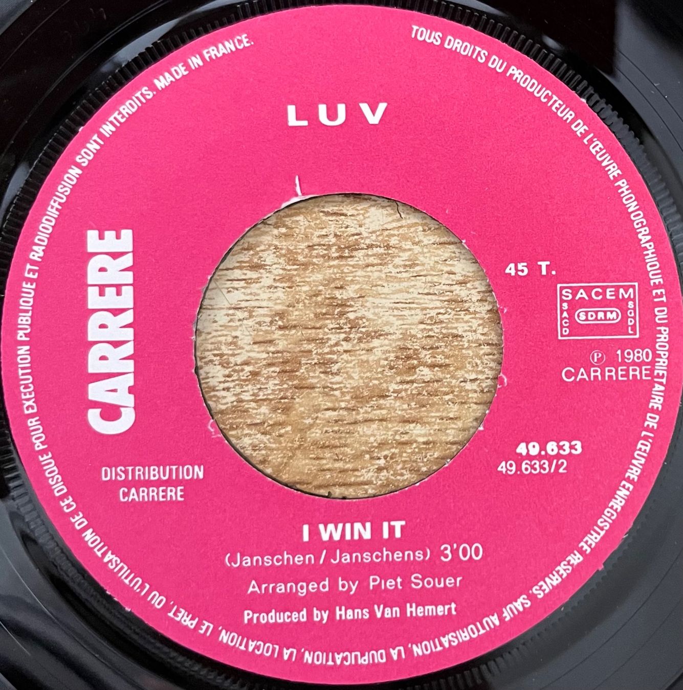 Vinyles: LUV - ONE MORE LITTLE KISSY – D'occasion à Bussigny par vinyl-pas-cher 3