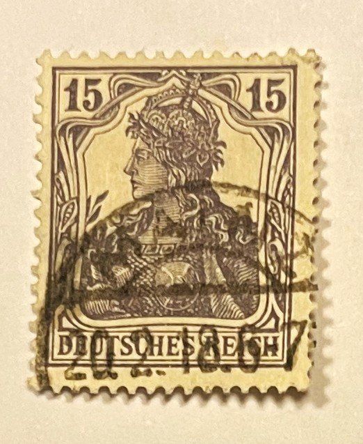 Tutti i francobolli: Deutsches Reich 15 Pfennig – Usato da Oftringen venduto da Vucki