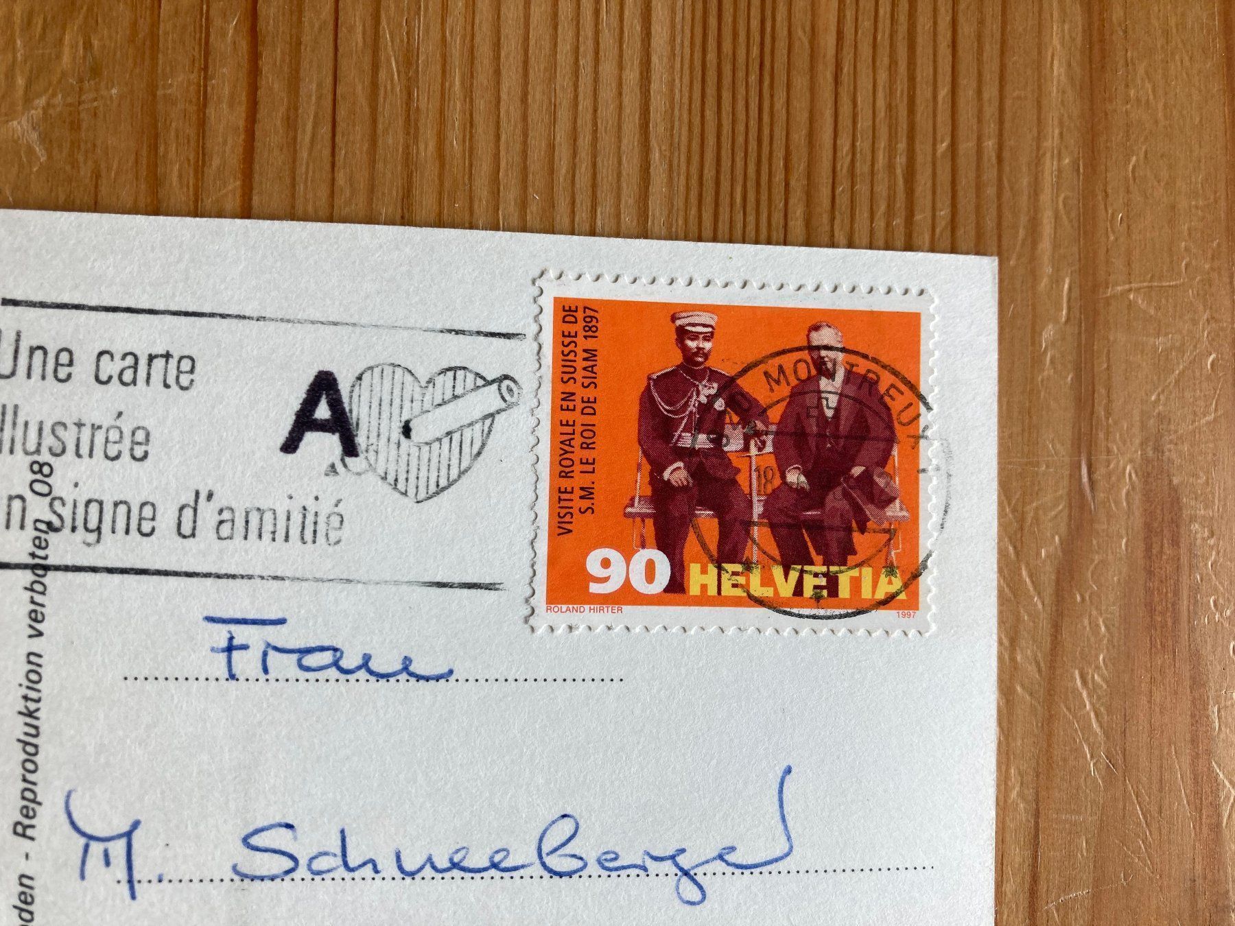 Ansichtskarten: Aletschgletscher m.Schönbühlhorn-AK 1998 – Gebraucht aus Oberuzwil von Henri09 1