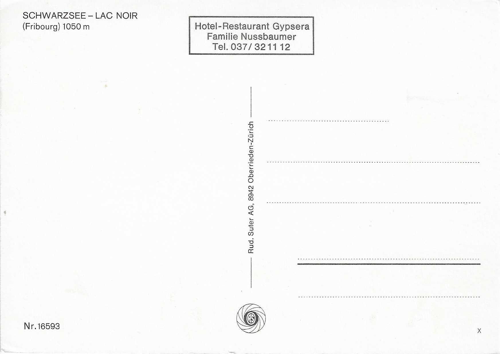 Cartoline postali: Schwarzsee-Lac Noir FR – Nuovo (secondo la descrizione) da Rothrist venduto da Stranglehold 1