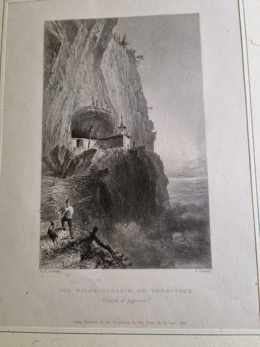 Gravures: APPENZELL Wildkirchlein Stahlstich Bartlett – D'occasion à Trachslau par bastet06 1