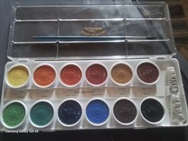 Vintage Licolette 12 Deckfarben Set, Gouache veritable 1970