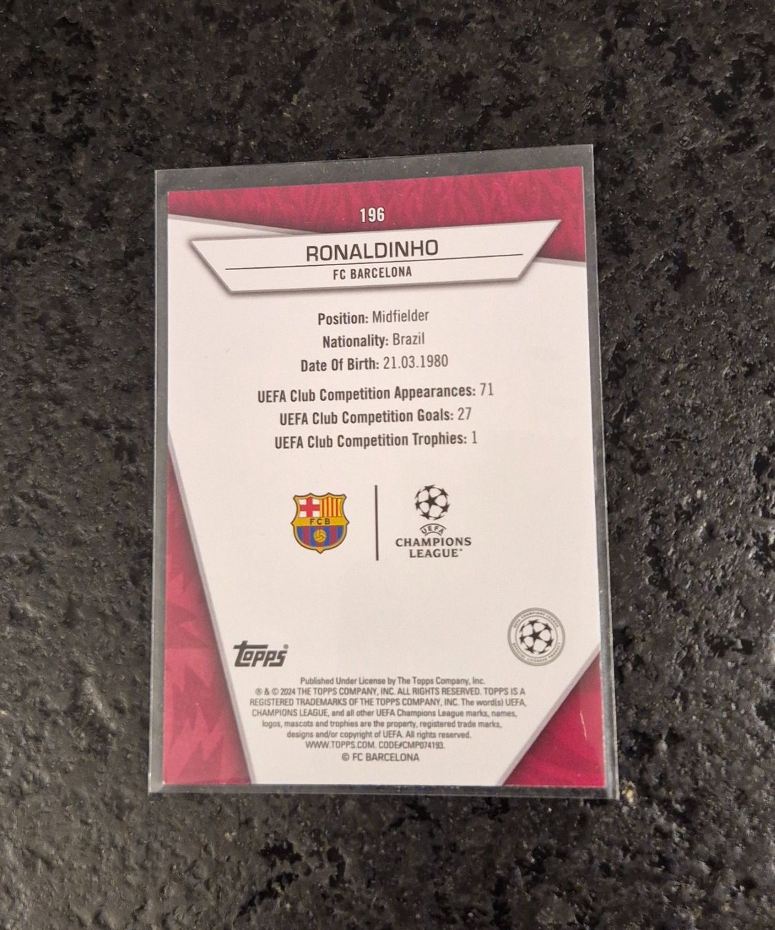 Topps Carte collezionabili: Ronaldinho - Barcelona - Topps – Nuovo (secondo la descrizione) da Burg AG venduto da Danoe 1