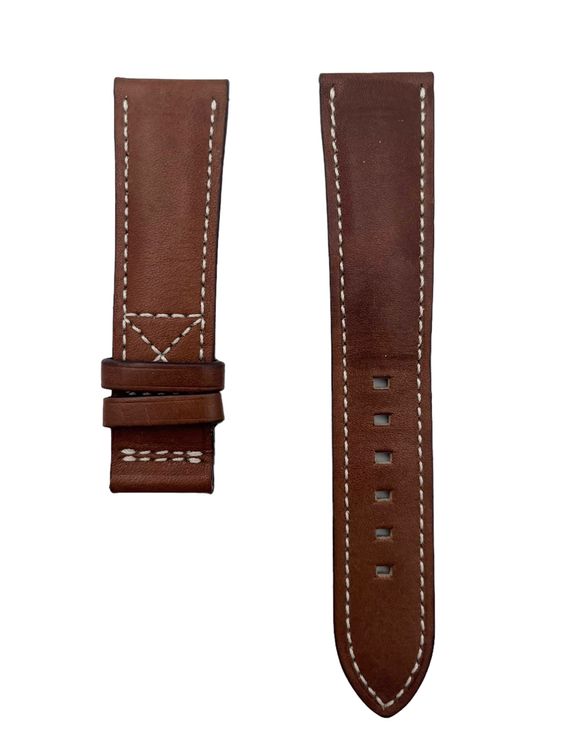 Bracelet De Montre En Vrai Alligator Marron Pour Patek Philippe - Largeur 21/16 Mm, Boucle, Style Casual, Neuf Sans étiquette