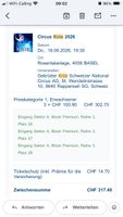 Tickets Zirkus Knie Basel
