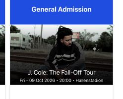 2x J Cole Stehplatz Tickets 09.10. Zürich