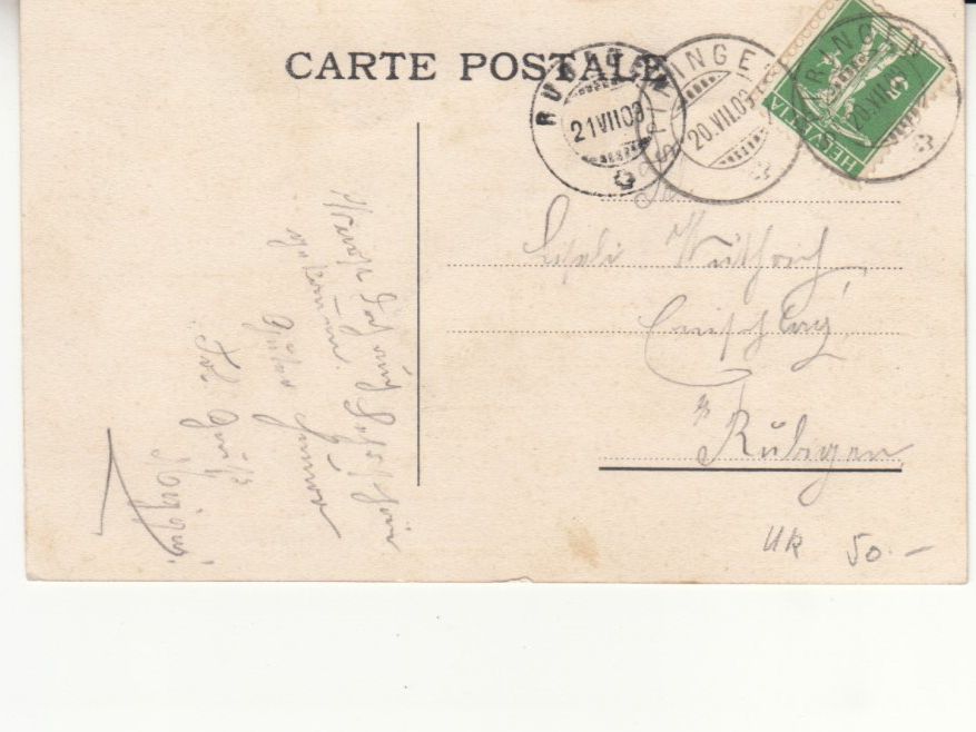 Ansichtskarten: Spiringen Rössli 1909 – Gebraucht aus Bürglen TG von StampGraf 1