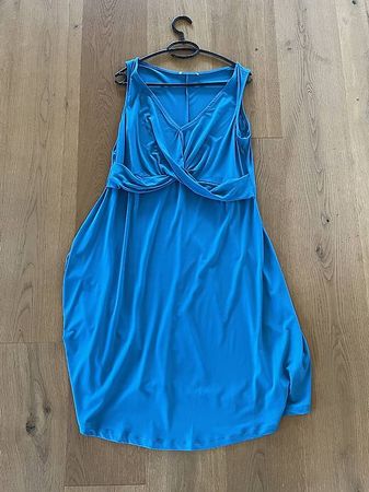 Schwangerschaftskleid / Festkleid Blau / Türkis