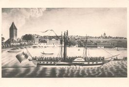 Léman VD Altes Dampfschiff auf dem Genfersee mit Schweizer G