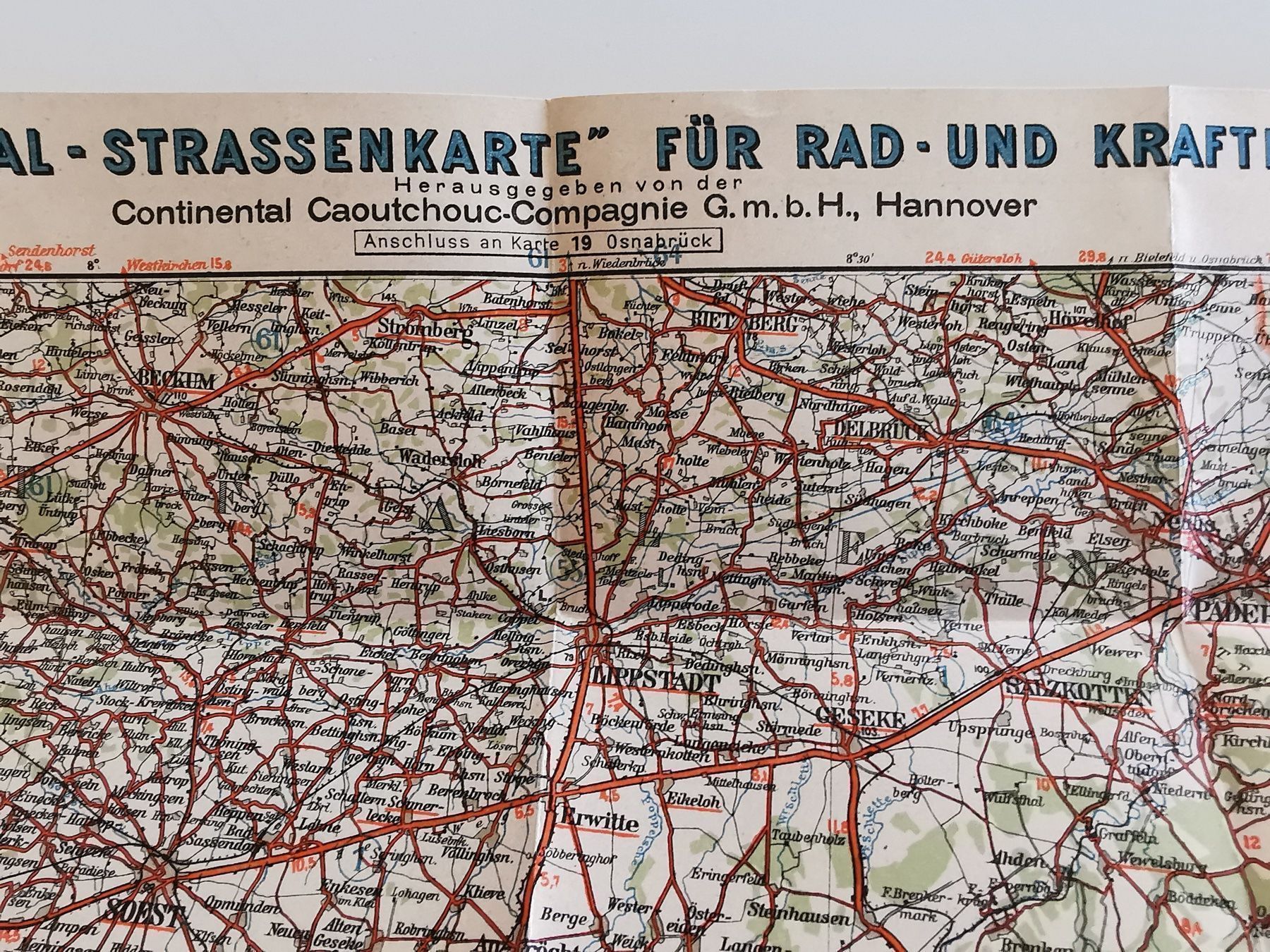 Cartine & Atlanti: Continental Strassenkarte 26 Dortmund – Usato da Richterswil venduto da Milan777 3