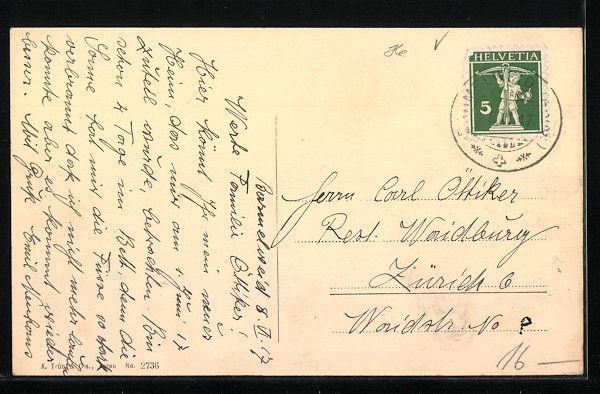 Cartoline postali: Barmelweid b. Aarau, Aargauer Heilstätt – Usato da Berlin venduto da bartko-reher 1