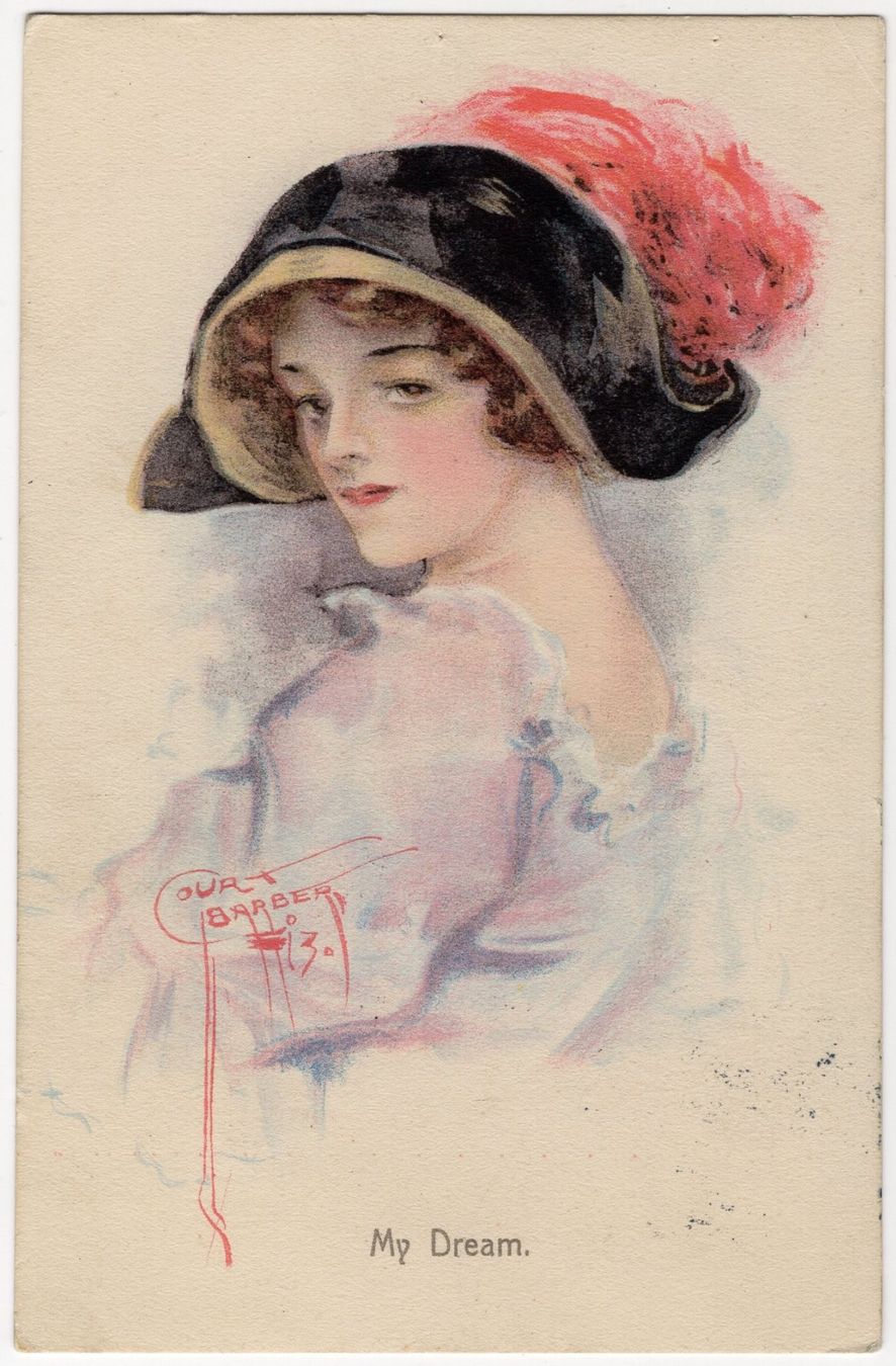 Cartoline postali: schöne Jugendstil Litho Ansichtskarte "My Dream" – Usato da Eglisau venduto da Chperfins
