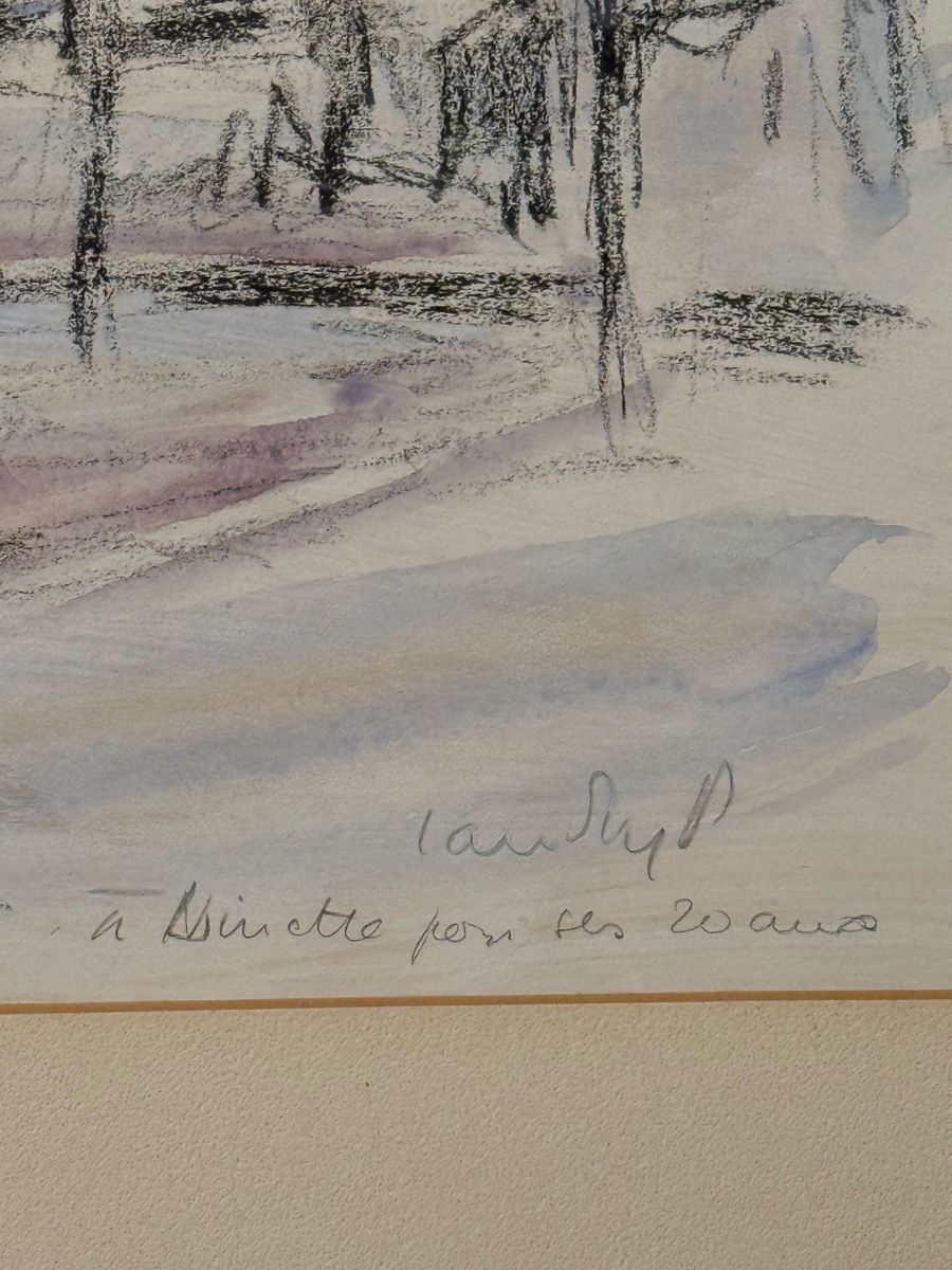 Gemälde: Framed Original Signed Landscape Drawing, Ready to Hang – Gebraucht aus Lausanne von vas_cdb2 3