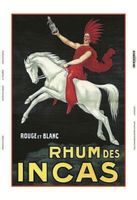 Blechschild-RHUM DES INCAS-ROUGE ET BLAN