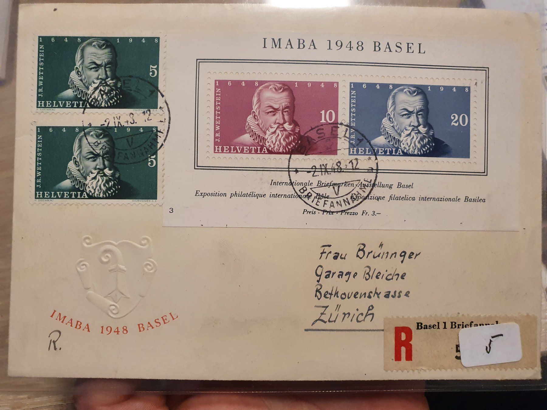 Alle Briefmarken: W 31 Imaba Sonderblock Brief – Gebraucht aus Balgach von SIMEON27