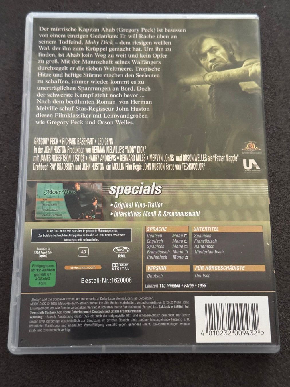 Tutti i DVDs: MOBY DICK DVD Gregory Peck EN/DE SP/FR/IT – Usato da Fribourg venduto da tschjoly 1