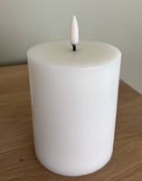 Uyuni LED Blockkerze, neuwertig, weiss