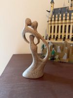 Abstract Sculpture Couple Kissing Stone Look 15cm Height
