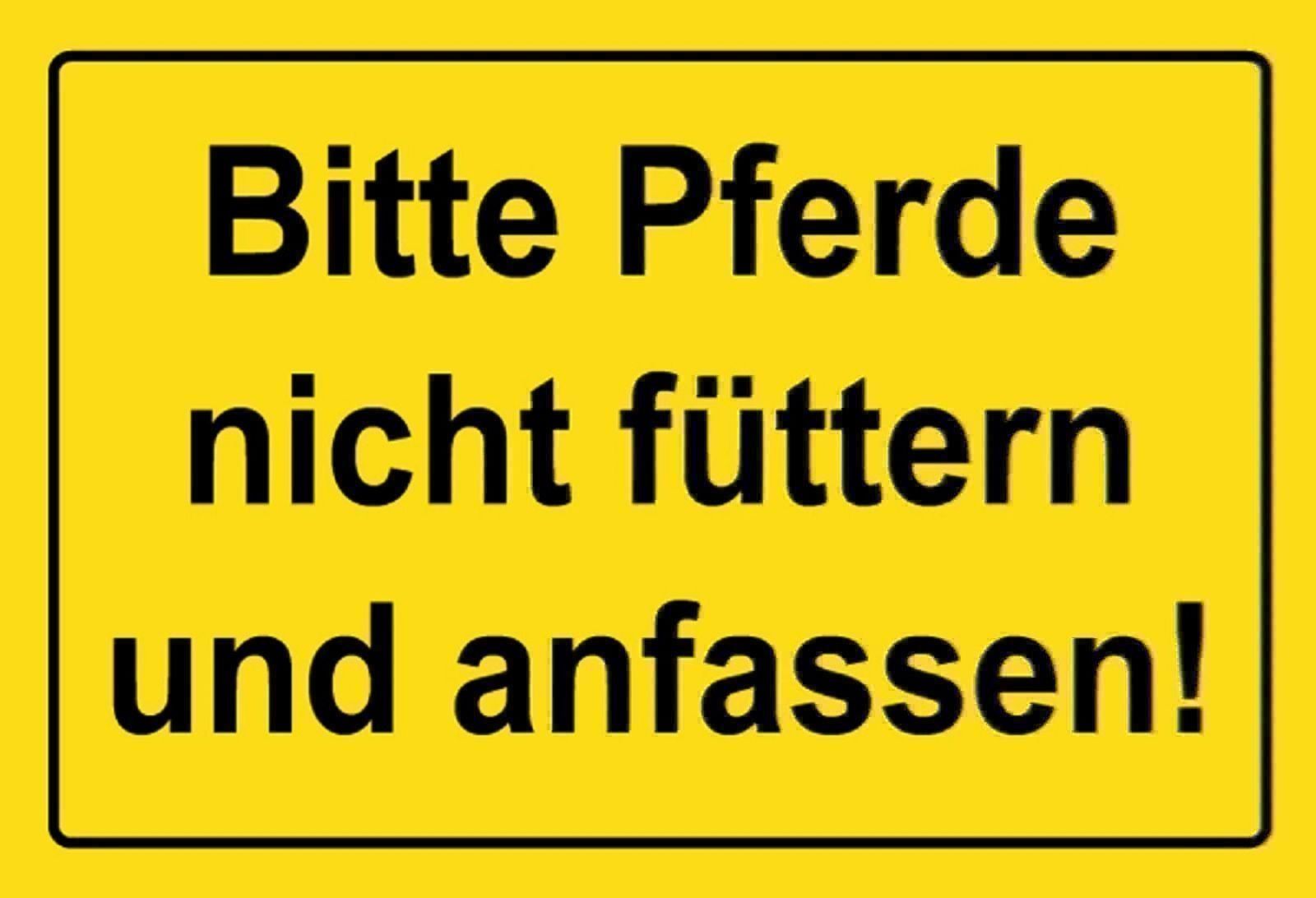 Insegne: Blechschild-PFERDE NICHT FÜTTERN UND ANF – Nuovo e nell'imballaggio originale da Rupperswil venduto da big-one-sale
