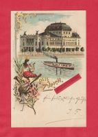 Stadt Zürich (ZH) Stadt-Theater mit Dampfschiff ZSG ZVV