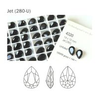 4320 Swarovski, Jet / 14×10 mm / 1 Stück