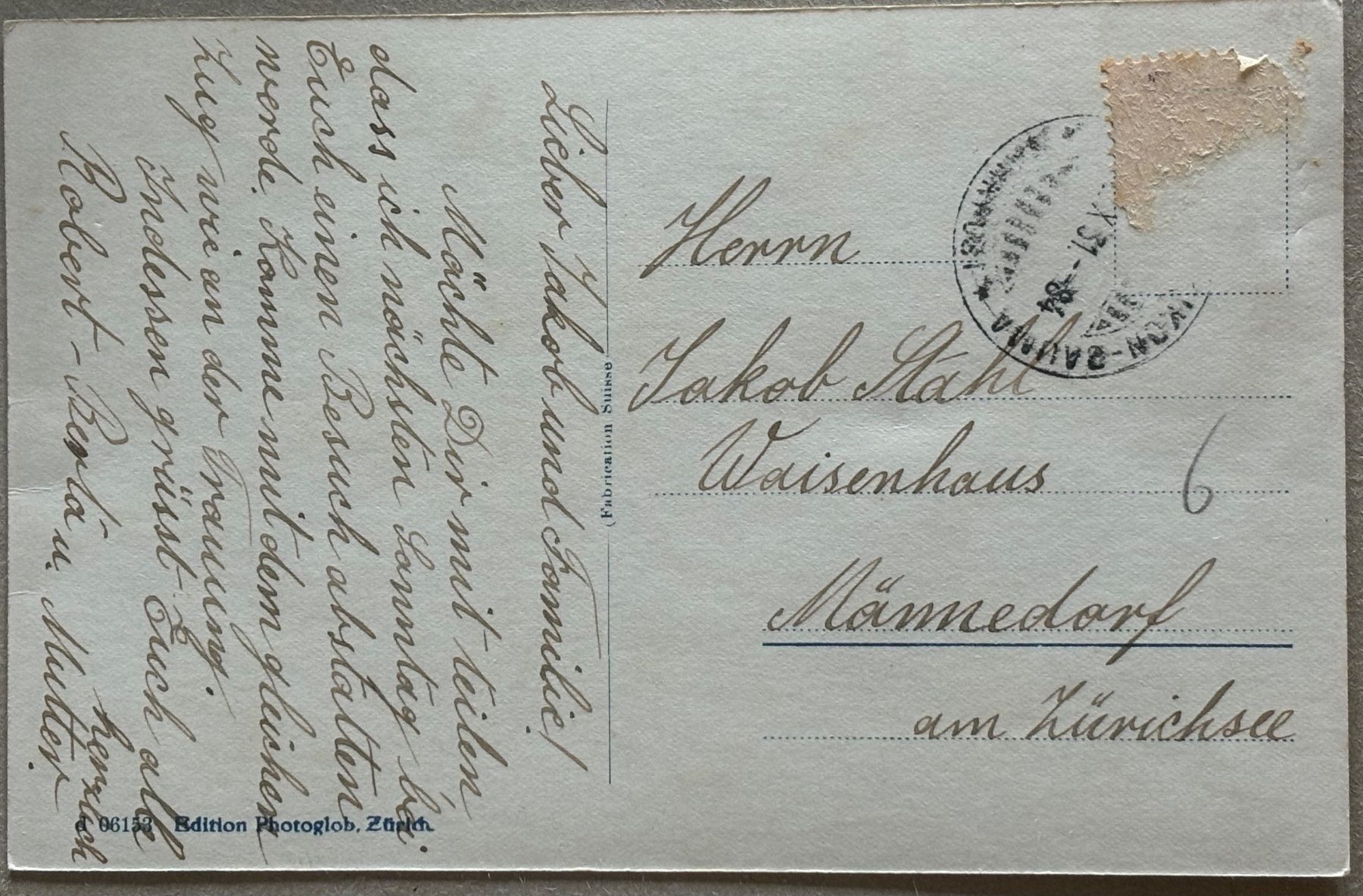 Cartoline postali: Blick vom Hörnli-Kulm, 1931 – Usato da Frauenfeld venduto da Merk52 1
