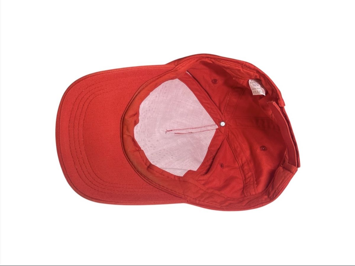 Copricapi, berretti & cappellini: Kappe Damen, rot mit Strass "Bingo" - Gr. 57, Baumwolle – Usato da Luzern venduto da woti-shop 7