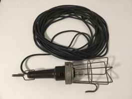 Alte Werkstattlampe aus Bakelit / Kabellänge 15 m