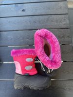 Kinder Winterstiefel gefüttert pink schwarz gebraucht