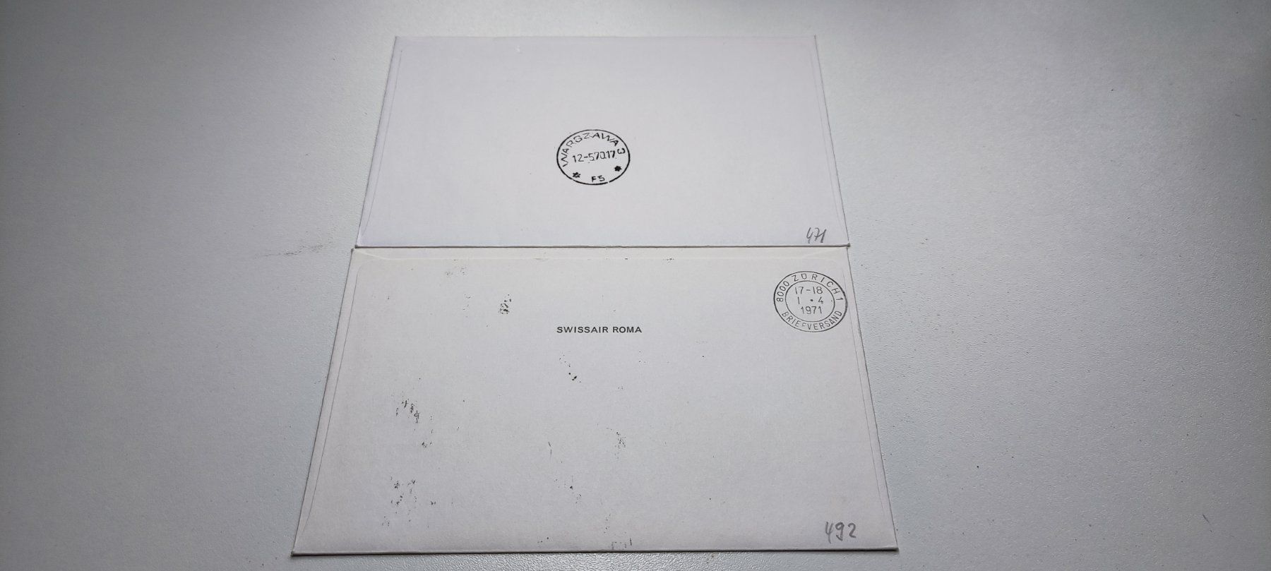 Alle Briefmarken: 2x Ersttagsbrief Alitalia und LOT – Gebraucht aus Baar von Maxlee75 1