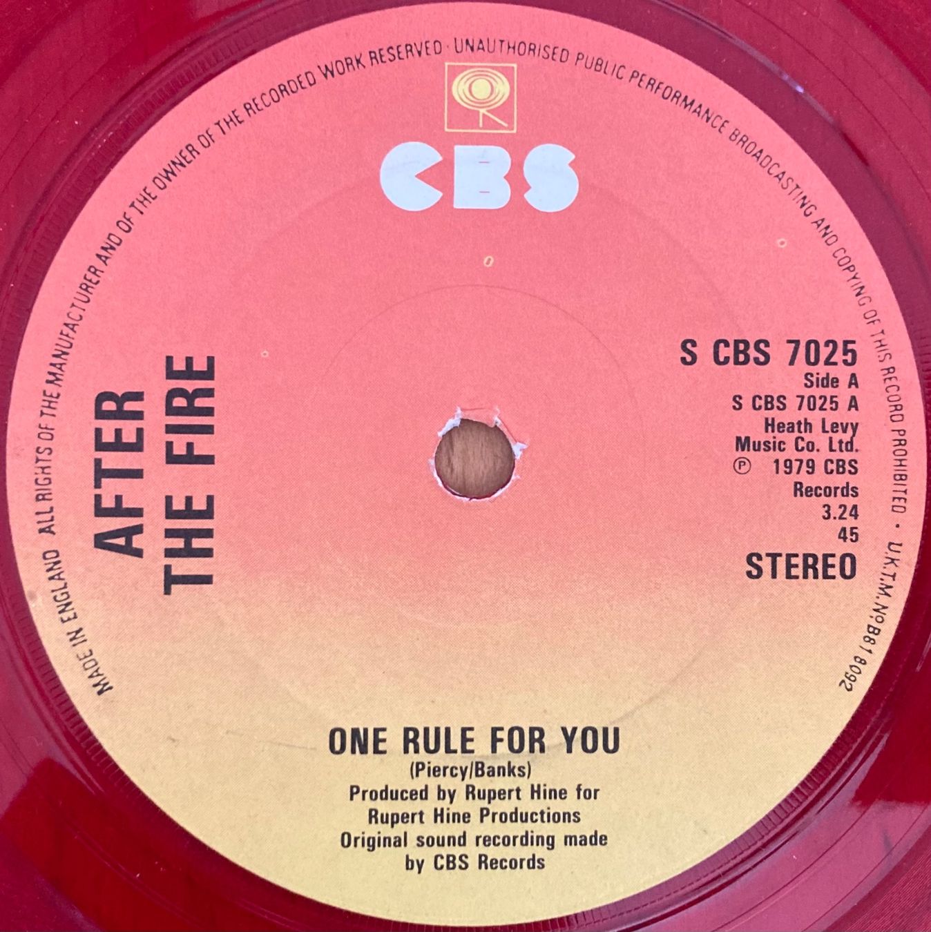 Schallplatten: AFTER THE FIRE - ONE RULE FOR YOU – Gebraucht aus Poliez-Pittet von Newtown-Records 3
