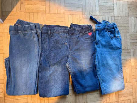 Kinderhosen-Set, Jeans, Gr. 146/152