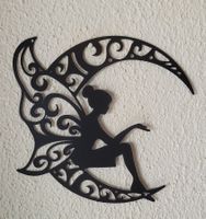 Dekoration Accessoire Bild  Wandschmuck Elfe/Fee im Halbmond