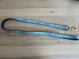 Hundeleine blau mit Strandmotiv