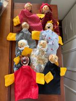 8 Handpuppen Kasperli Puppen Puppentheater Holz handbemalt