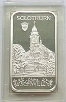 sehr schöner 1 Silber-Unzen-Barren (31,1 Gramm) SOLOTHURN