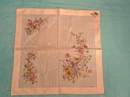 Taschentuch KREIER, Wiesenblumen, Goldfaden
