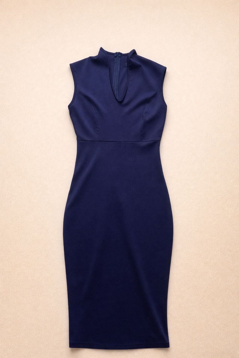 Vestiti: ROBE FOURREAU BLEU MARINE SANS MANCHES – Nuovo (secondo la descrizione) da Lausanne venduto da KeNaChic 1