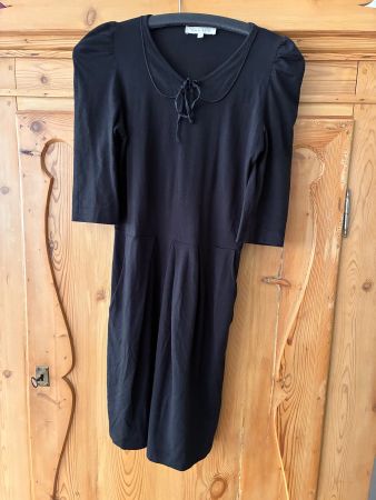 Sandro Kleid Schwarz Gr. 34/36, Taille 1, Seide/Baumwolle