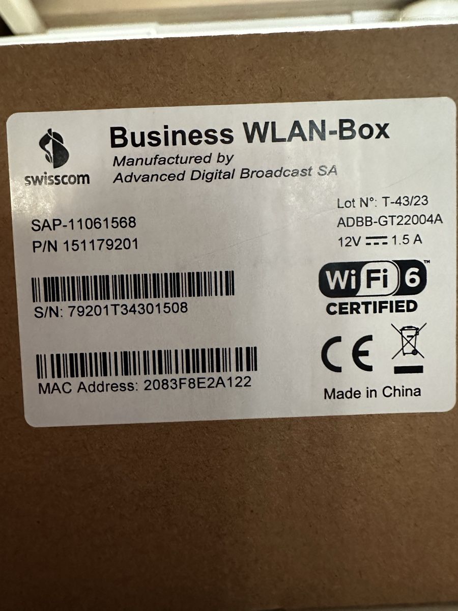 Swisscom WiFi: Business W-LAN Box – Nuovo e nell'imballaggio originale da Altishofen venduto da Vinzenz6 1