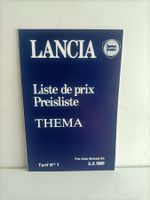 Brochure Tarif Lancia Thema 1985 (Suisse)