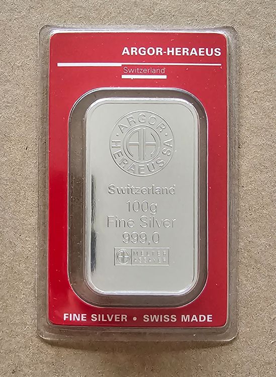 100 Gramm Silber Argor Heraeus Fein 999 0 Kaufen Auf Ricardo