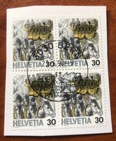 4 er Block Nr.735 mit Papier Stempel Bern